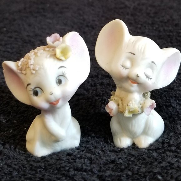 Other - Miniature Mouse Couple Set Porcelain HandPainted